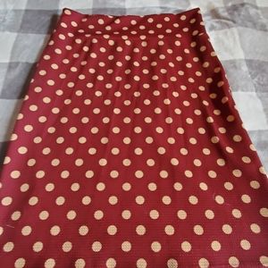 Polka dot slip-on skirt